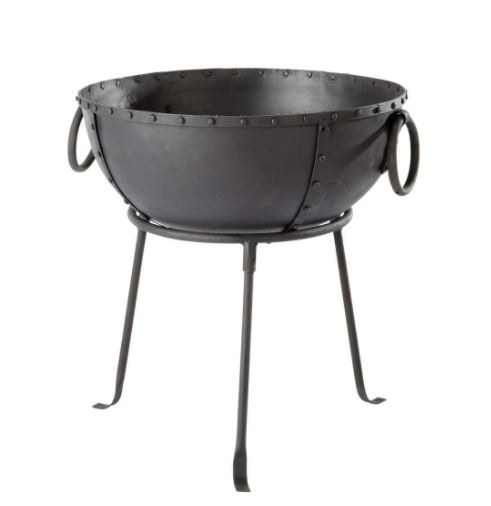 Black metal brazier rental in Milan Italy